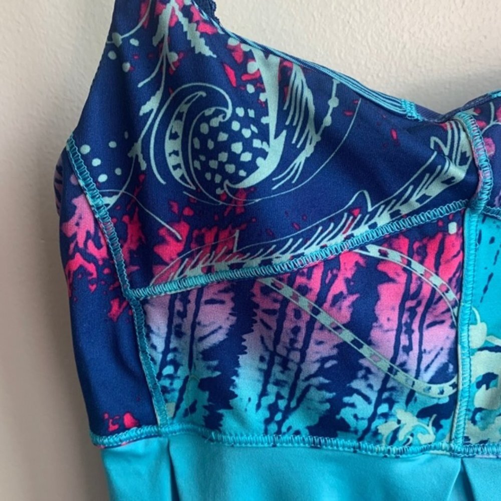 LOLE Turquoise & Multicolor Quick Dry Tank Top - Picture 5 of 9
